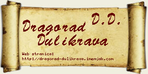 Dragorad Dulikrava vizit kartica
